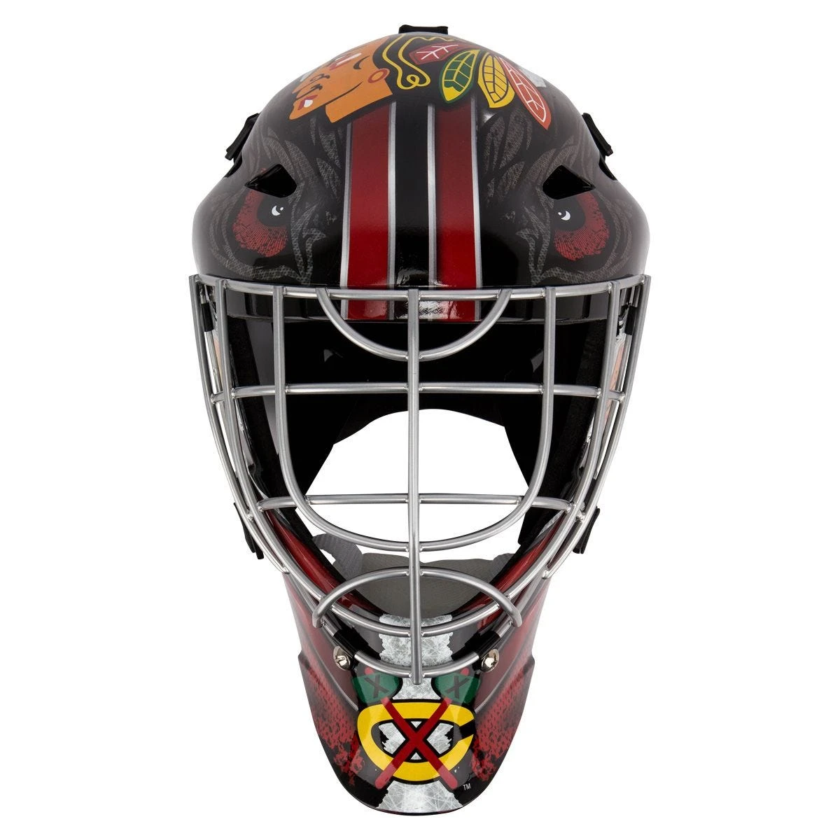 Franklin GFM 1500 Chicago Blackhawks Goalie Face Mask - Image 3