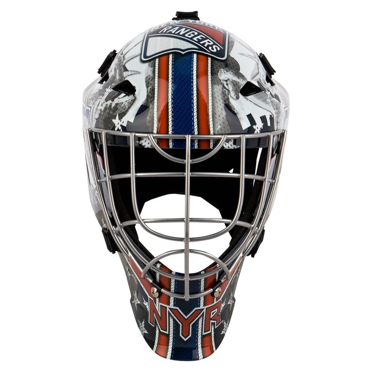 Franklin GFM 1500 New York Rangers Goalie Face Mask - Image 3
