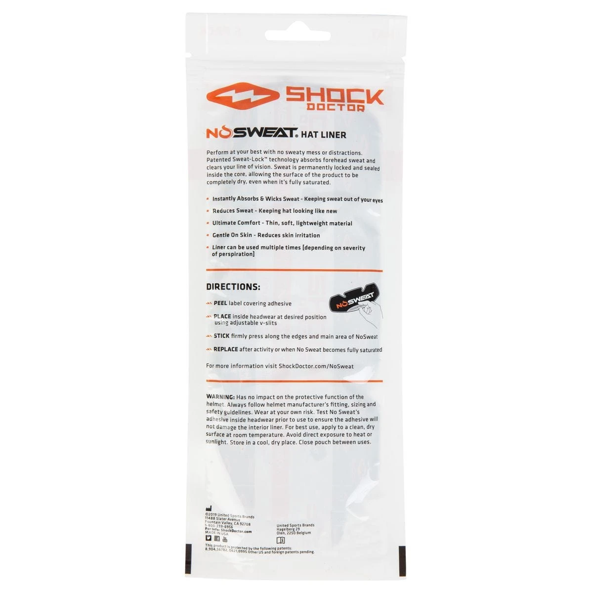 Shock Doctor NoSweat Hat Sweat Liner - 25 Pack - Image 2