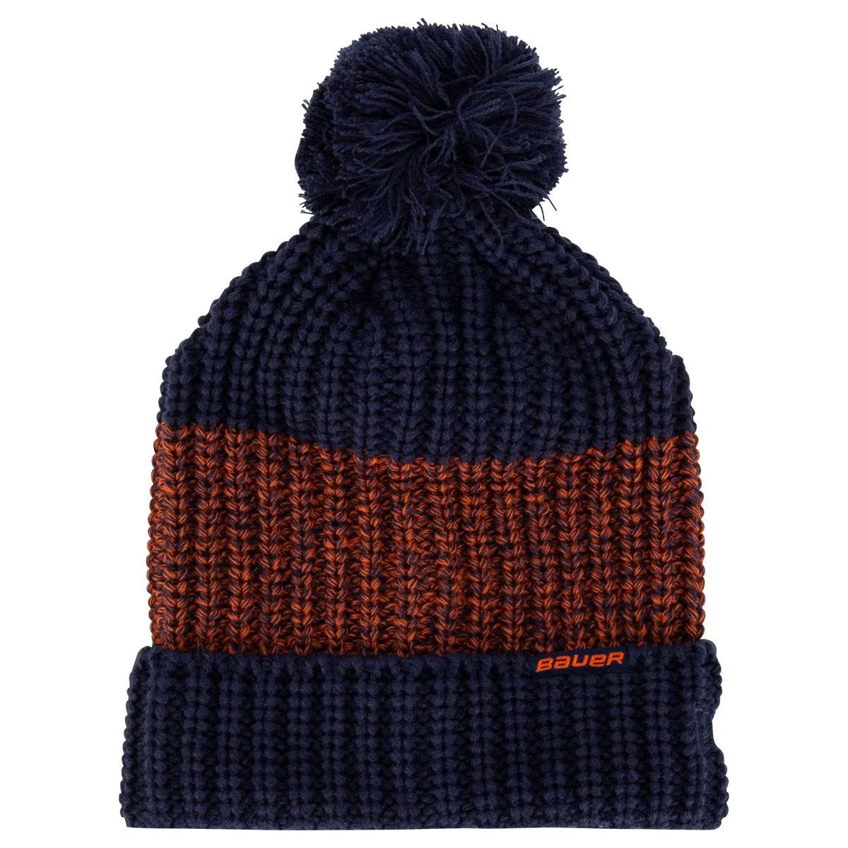 Bauer New Era Rib Stripe Pom Knit Beanie