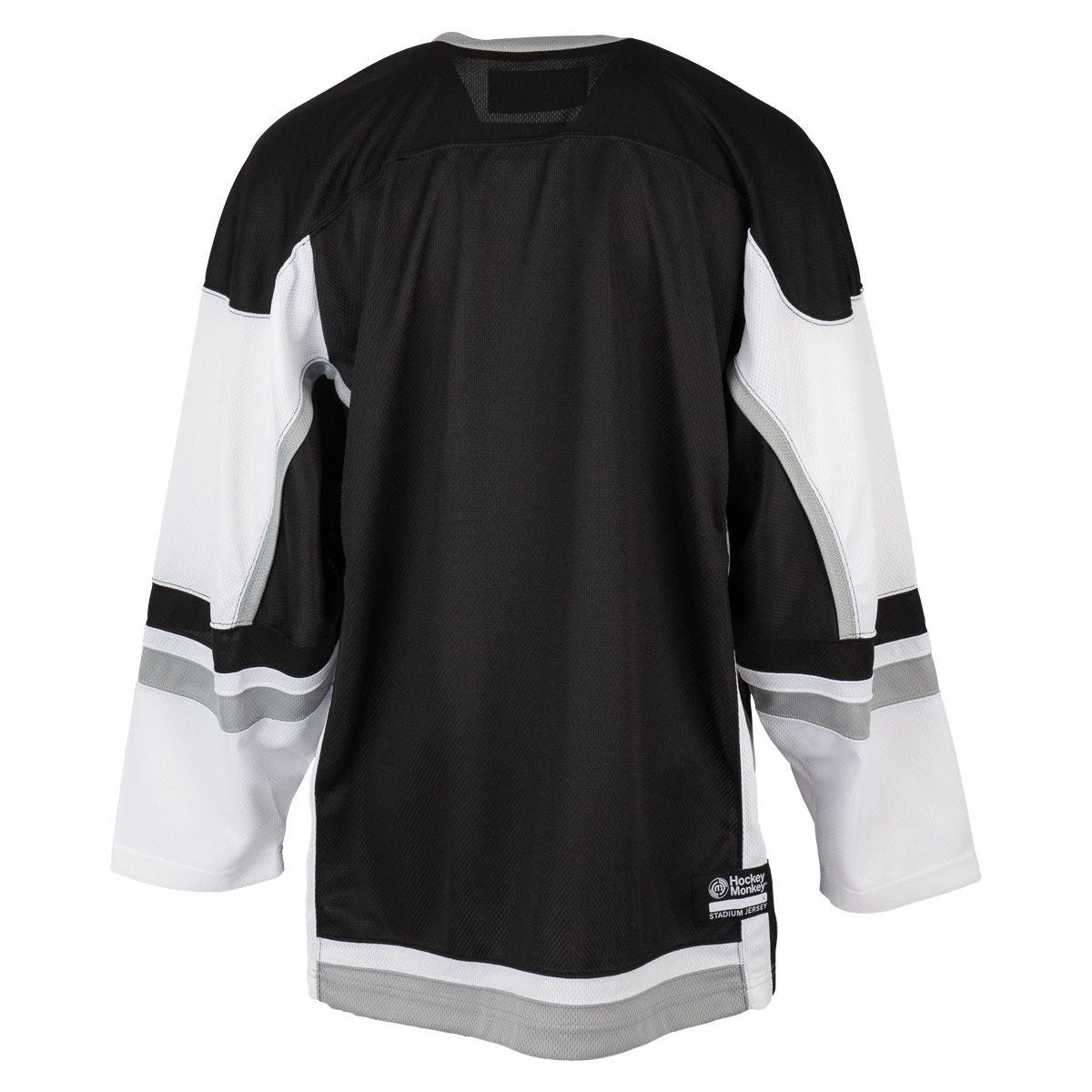 Stadium Adult Hockey Jersey - Black/White/Gray - Image 2