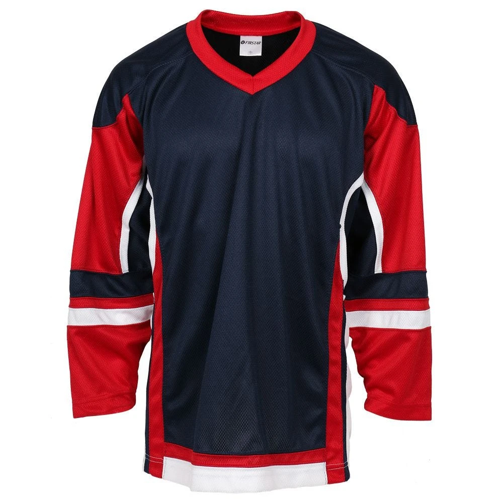 Stadium Youth Hockey Jersey - Navy/Red/White
