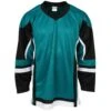 Stadium Adult Hockey Jersey - Teal/Black/White