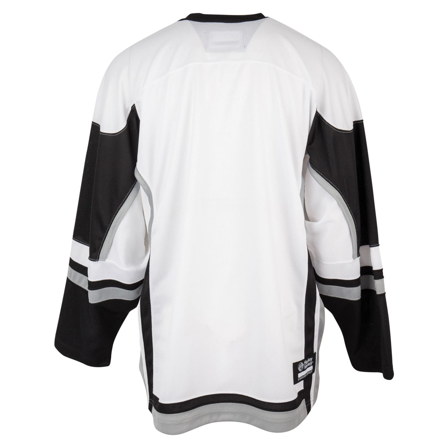 Stadium Adult Hockey Jersey - White/Black/Gray - Image 2