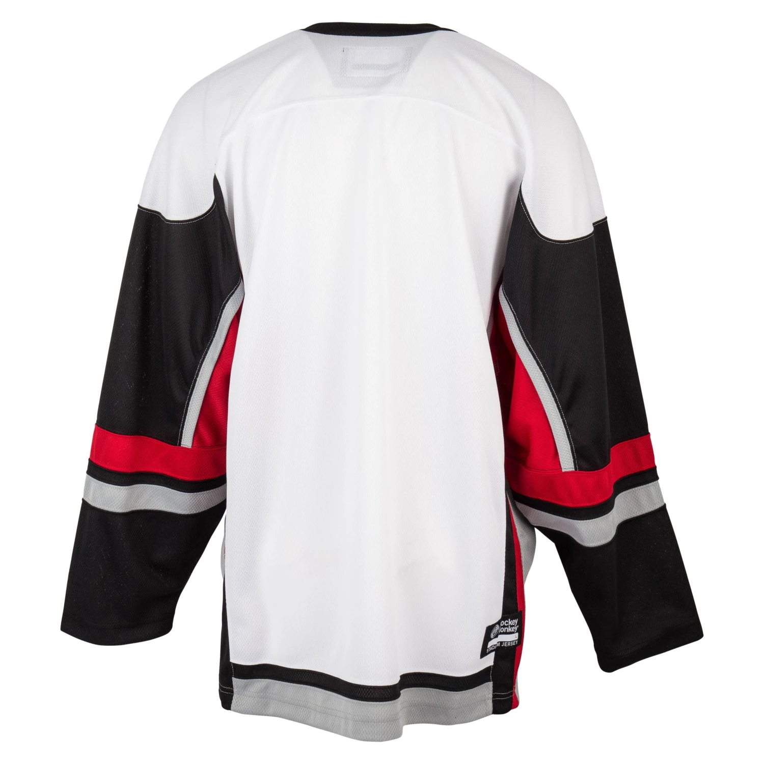 Stadium Adult Hockey Jersey - White/Black/Red - Image 2