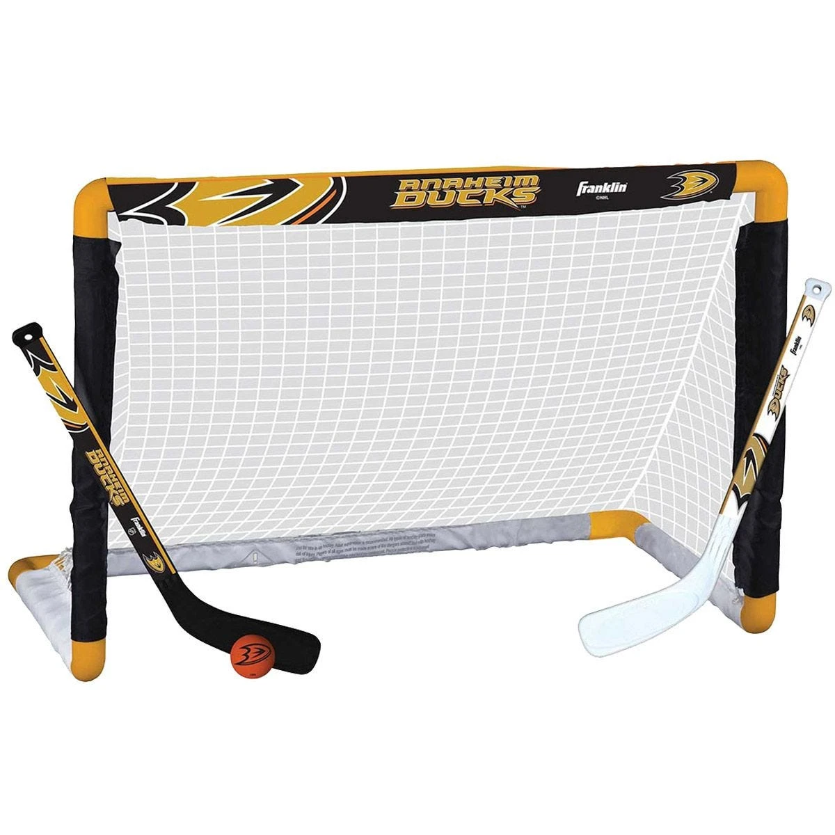 Anaheim Ducks Franklin NHL Mini Hockey Goal Set - Image 5